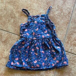 Old Navy Blue and Pink Floral Tunic 18-24 months